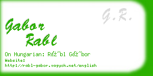 gabor rabl business card